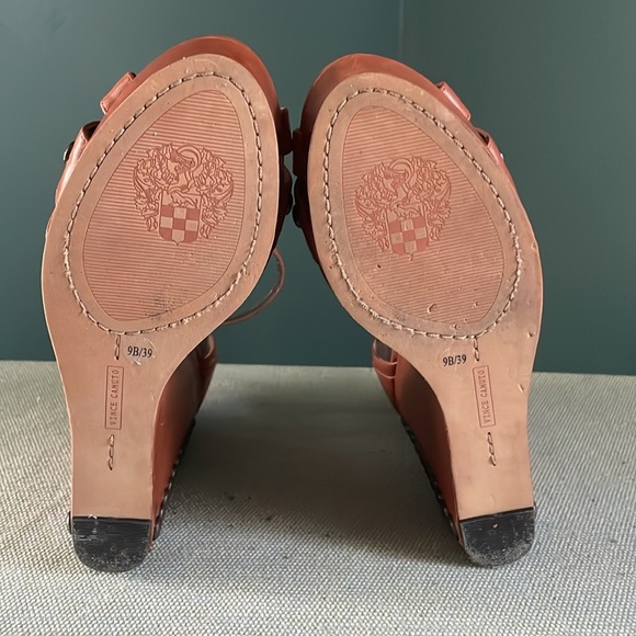 Chic Brown Wedge Sandals with studs  9b - Picture 12 of 12